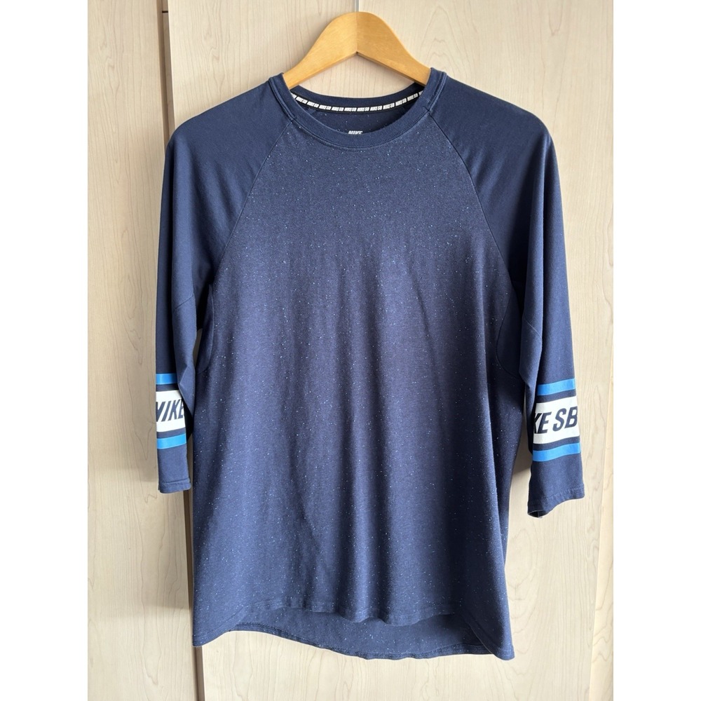 Nike Men's SB Nepps Crewneck Raglan 3/4 Sleeve T-Shirt - 800161-451  Blue Medium